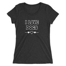 Load image into Gallery viewer, Ladies' I LOVE DOGS short sleeve t-shirt