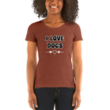 Load image into Gallery viewer, Ladies' I LOVE DOGS short sleeve t-shirt