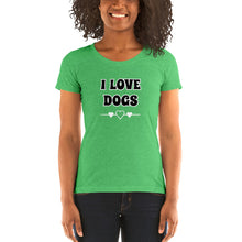 Load image into Gallery viewer, Ladies' I LOVE DOGS short sleeve t-shirt