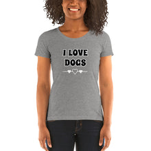 Load image into Gallery viewer, Ladies' I LOVE DOGS short sleeve t-shirt