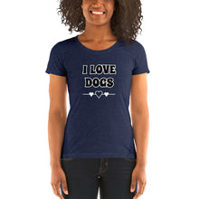 Load image into Gallery viewer, Ladies' I LOVE DOGS short sleeve t-shirt