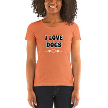 Load image into Gallery viewer, Ladies' I LOVE DOGS short sleeve t-shirt