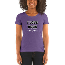 Load image into Gallery viewer, Ladies' I LOVE DOGS short sleeve t-shirt