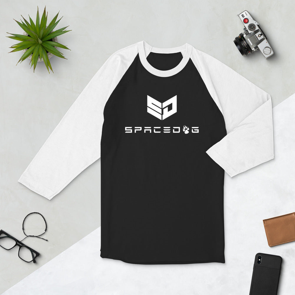 The Spacedog logo - 3/4 sleeve raglan shirt
