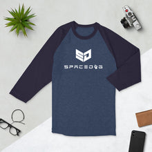 Load image into Gallery viewer, The Spacedog logo - 3/4 sleeve raglan shirt
