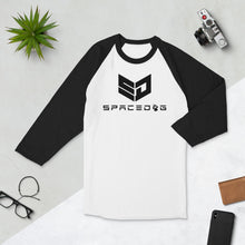 Load image into Gallery viewer, The Spacedog logo - 3/4 sleeve raglan shirt
