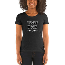 Load image into Gallery viewer, Ladies&#39; I LOVE DOGS short sleeve t-shirt
